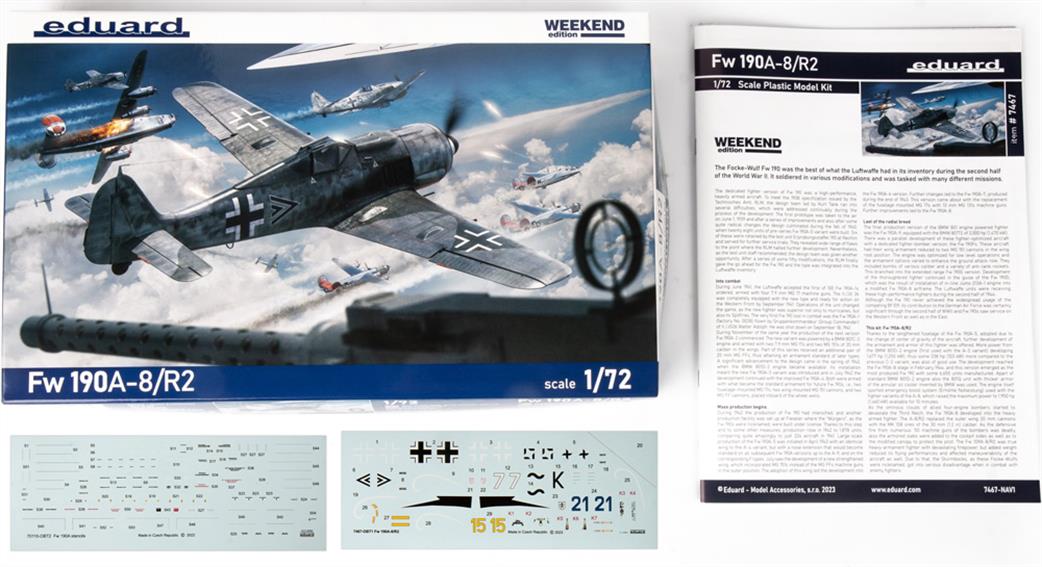 Eduard 1/72 7467 Fw190A-8/R2 German WW2 Fighter Plastic Kit