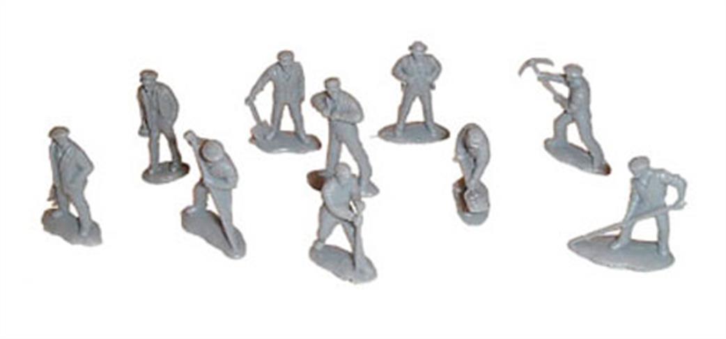 Dapol Kitmaster OO C002 Railway Workmen Pack of 39 Unpainted Figures