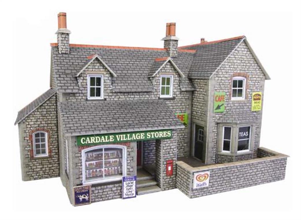 Metcalfe OO PO254 Village Shop and Cafe Card Construction Kit