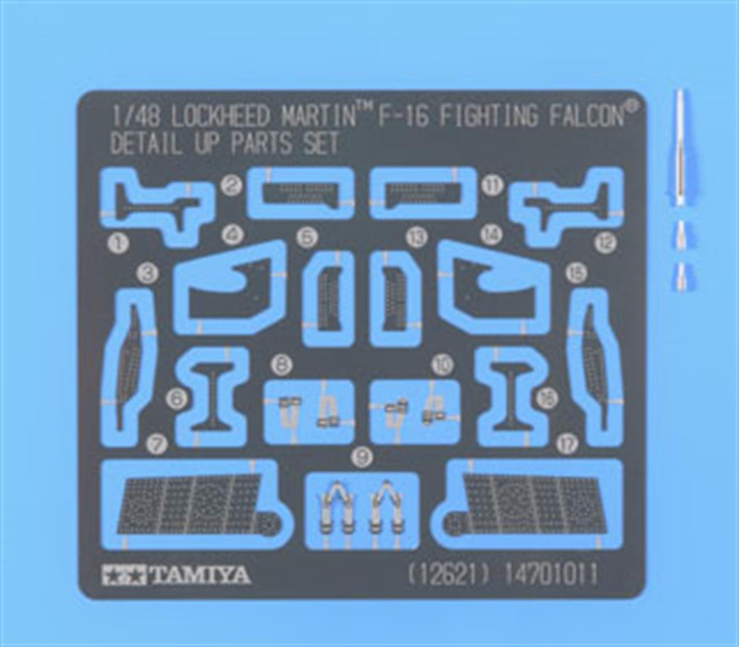 Tamiya 1/48 12621 F16 Fighting Falcon Detail Up Parts Set