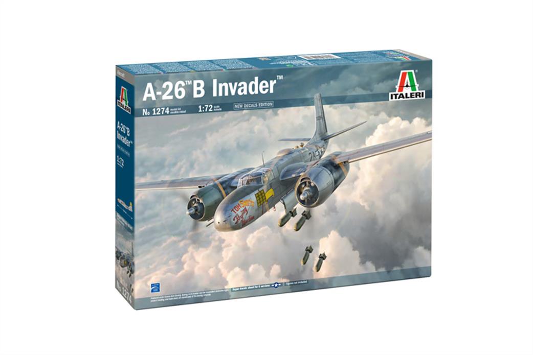 Italeri 1/72 1274 Douglas A26A/B Invader Aircraft Kit WW2