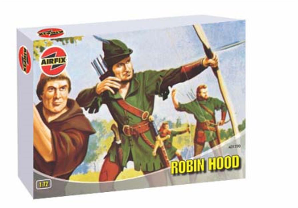 Airfix 1/72 A01720V Robin Hood Unpainted Vintage CLassic Plastic Figure Set