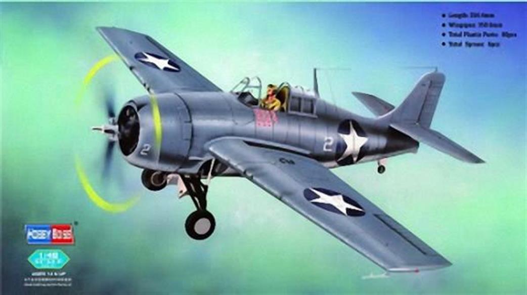 Hobbyboss 1/48 80328 F4F-4 Wildcat Carrier Based Fighter Aircraft kit