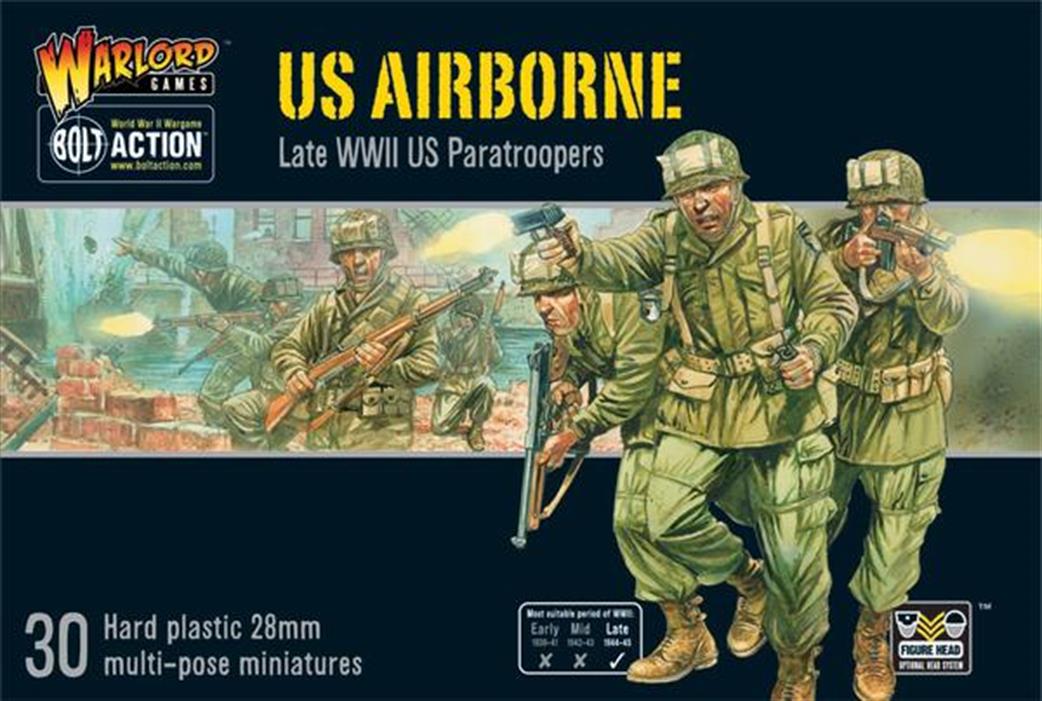 Warlord 28mm 402013101 Bolt Action US Airborne 30 Multi-pose Figures