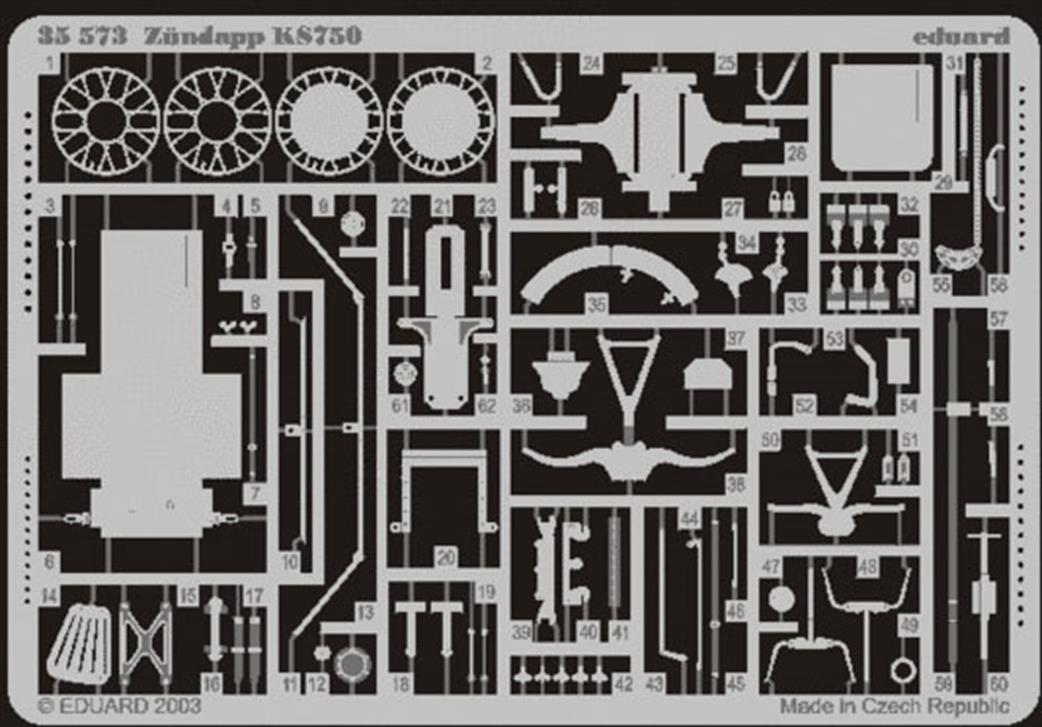 Eduard 1/35 35573 Zundapp KS750 Photo etch Upgrade Kit fot Tamiya Kit