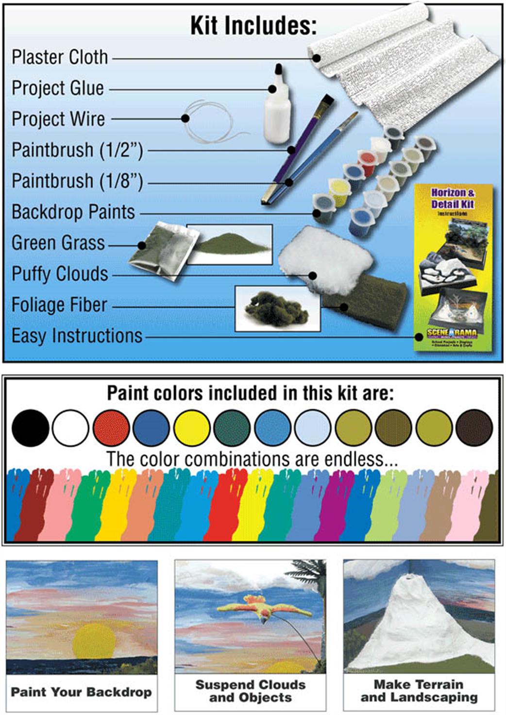 Woodland Scenics  SP4132 Horizon & Detail Kit