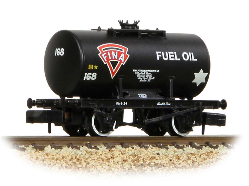 Graham Farish N 378-003 Fina Fuel Oil 14Ton Anchor-Mounted Tank Wagon 168 Black