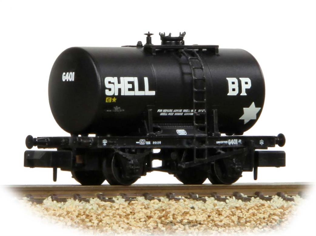 Graham Farish N 378-004 Shell BP 20Ton Anchor-Mounted Tank Wagon 6401 Black