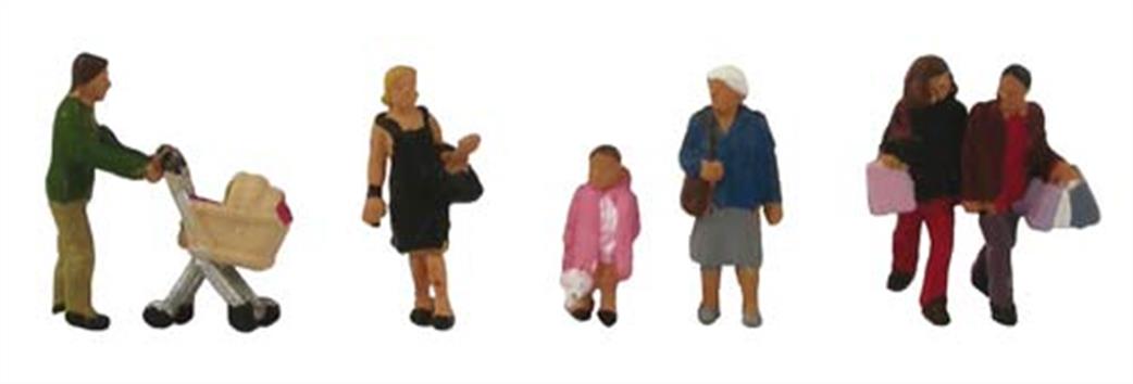 Graham Farish N 379-306 Shopping Figures Pack of 6