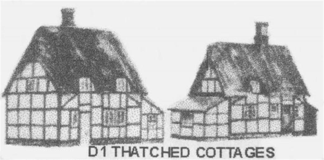 Bilteezi OO 4D1 Thatched Cottages Printed Card Kit