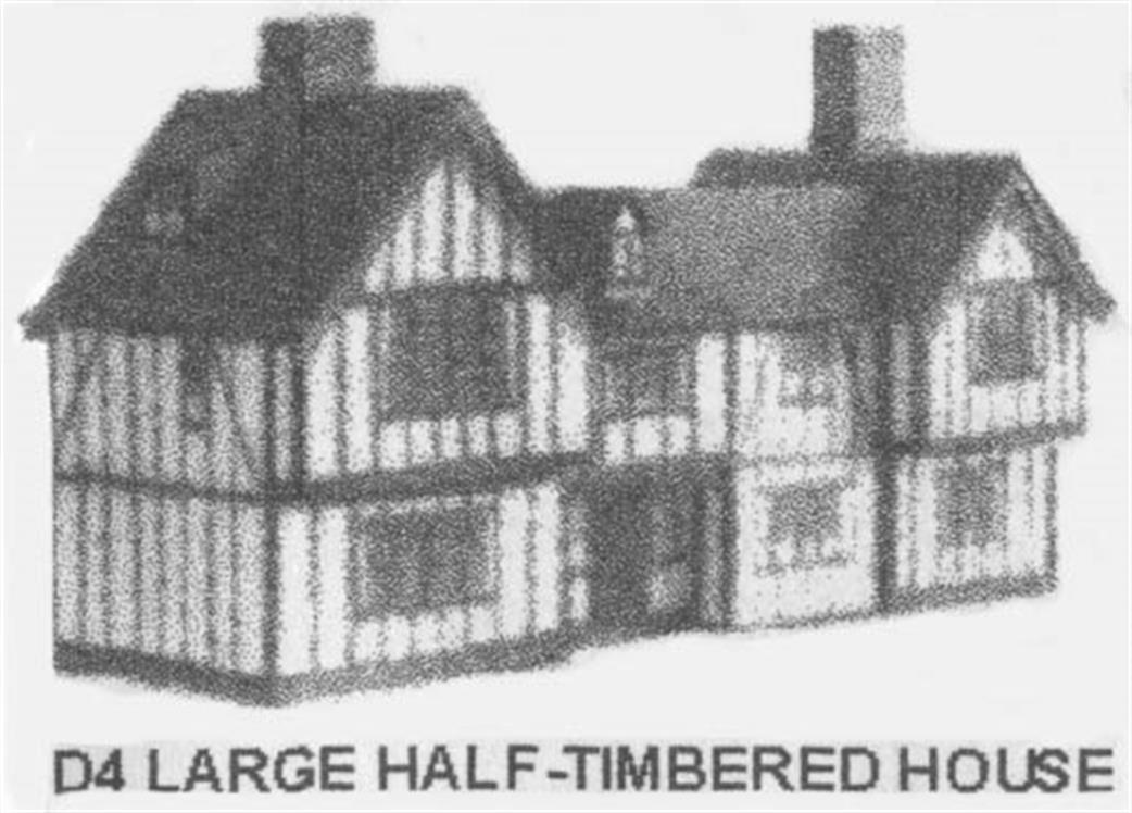 Bilteezi OO 4D4 Large Half-Timbered House Printed Card Kit