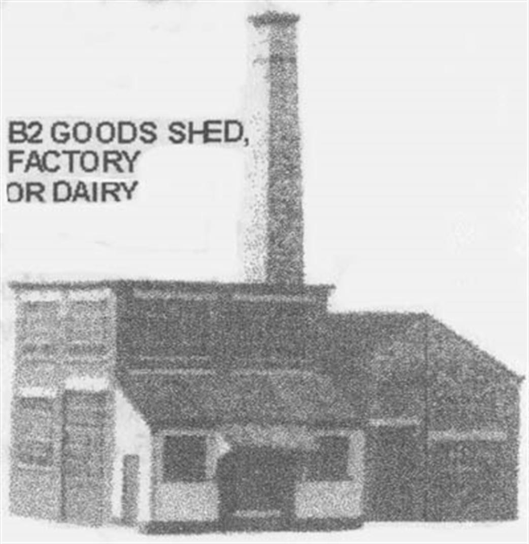 Bilteezi N 2B2 Factory or Dairy Buildings Printed Card Kit