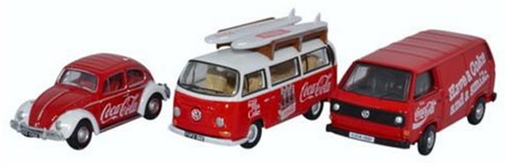 Oxford Diecast 1/76 76SET60CC 3 Piece Set Coca Cola