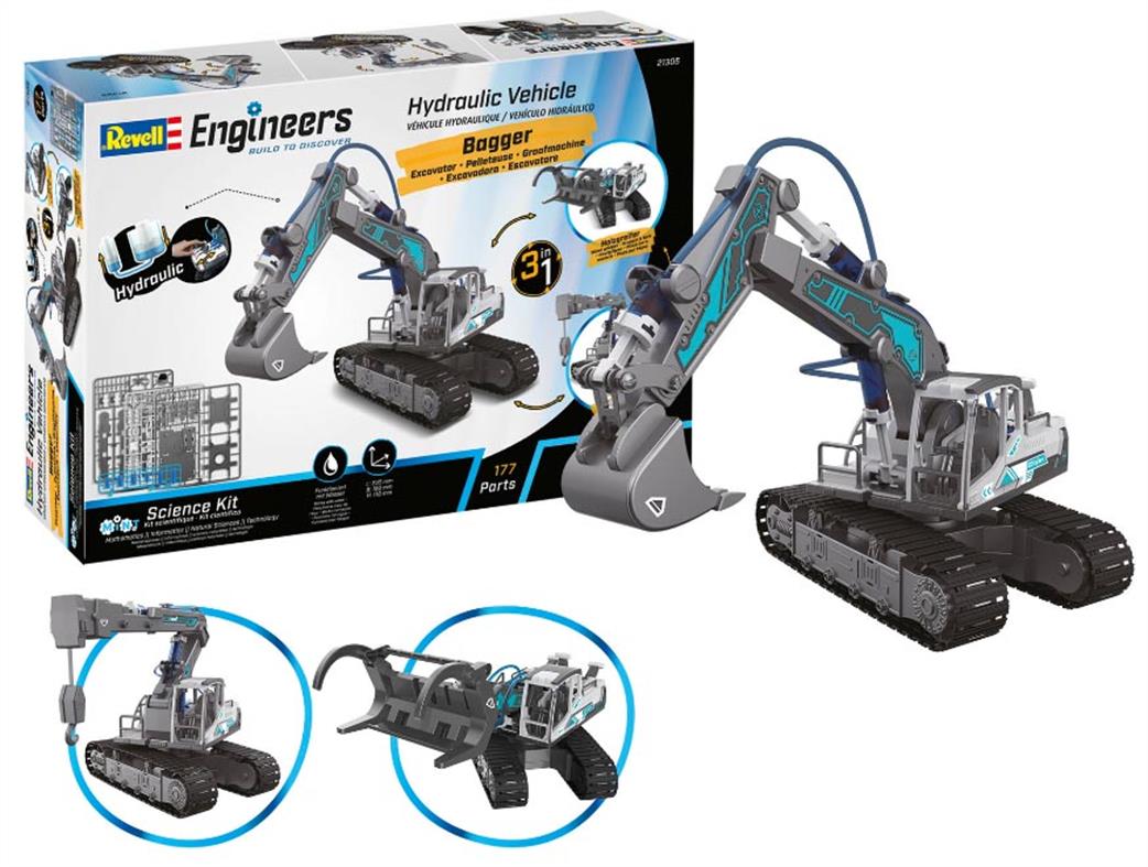 Revell  21305 RC Hydraulic Excavator 3 in 1 Kit
