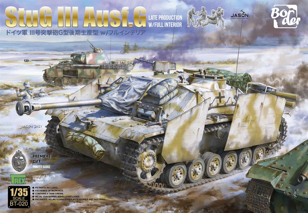 Border Models 	 BT-020 Stug 111 Ausg G With Full Interior And 4 Figures Plastic Kit