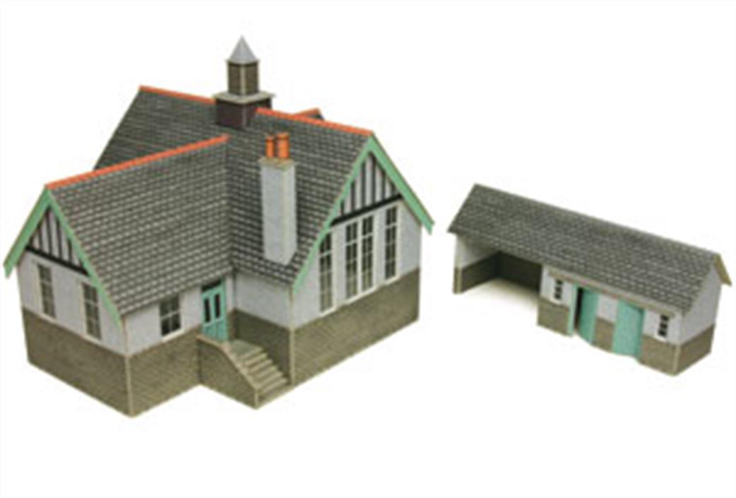 Metcalfe OO PO253 Village School Card Construction Kit