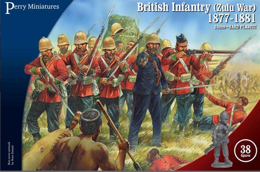 Perry Miniatures 28mm VLW20 British Infantry Zulu War 1877-1881 38 Unpainted Figures