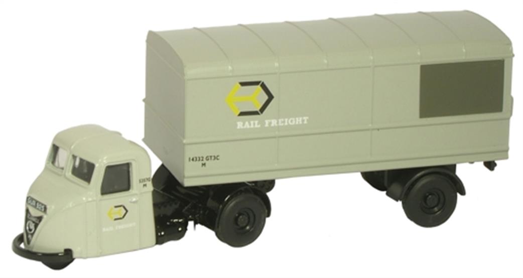 Oxford Diecast 1/76 76RAB003 Railfreight Scammell Scarab Van Trailer