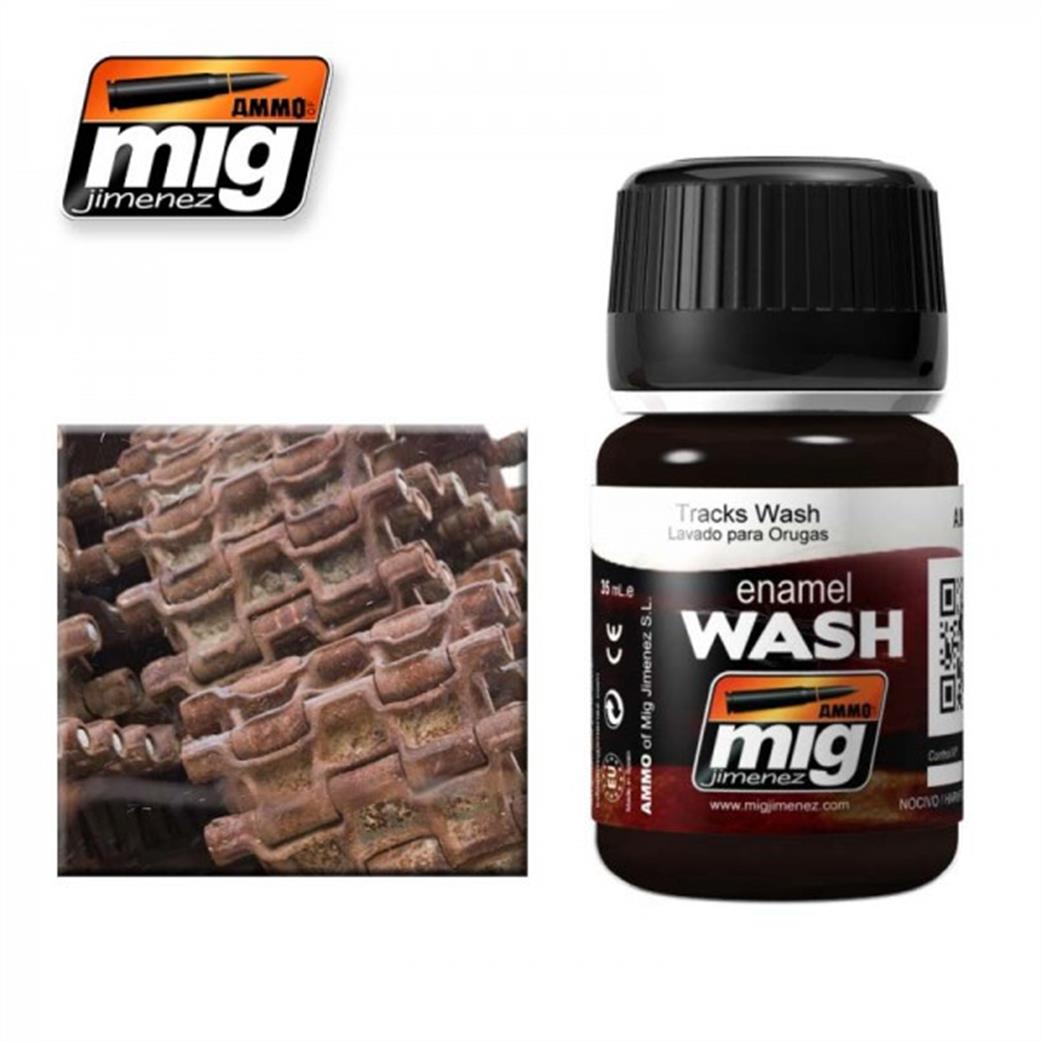 Ammo of Mig Jimenez  A.MIG-1002 Tracks Enamel Weathering Wash 35ml