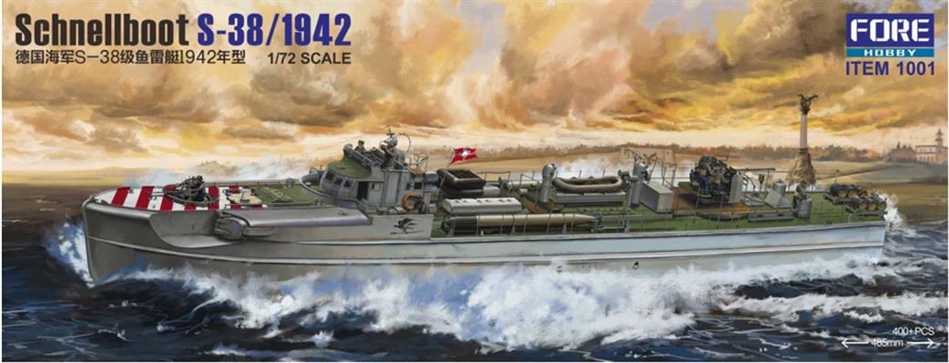 Foreart 1/72 1001 German Schnellboot S-38 1942 Plastic kit
