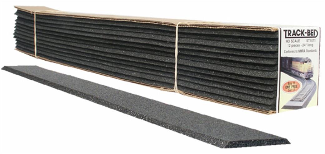 Woodland Scenics N ST1472 Track Bed Strips (Pack of 12)