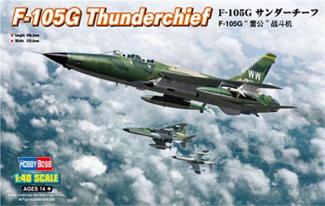 Hobbyboss 1/48 80333 F-105G Thunderchief US Airforce Bomber Kit