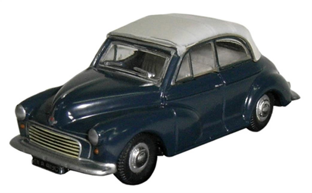 Oxford Diecast 1/76 76MMC004 Morris Minor Convertible Closed Trafalgar Blue/Pearl Grey