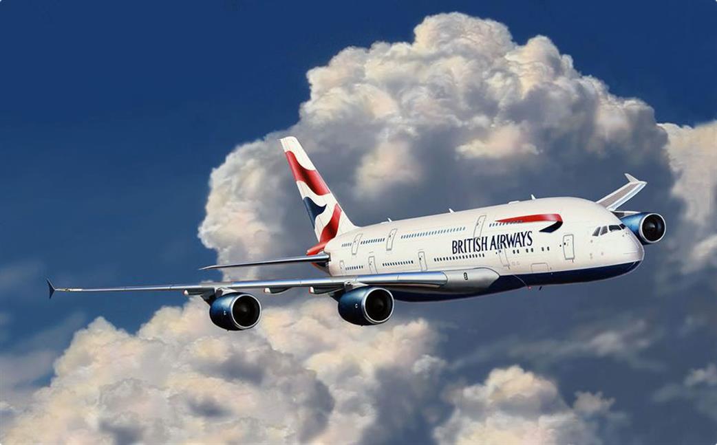 Revell 1/288 06599 Airbus A380 British Airways Airliner Kit Easykit