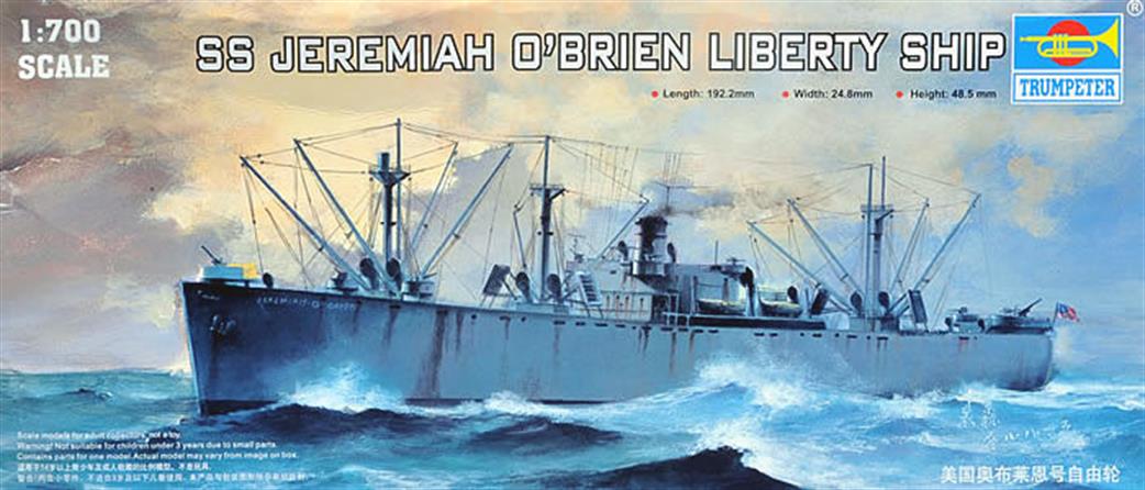 Trumpeter 1/700 05755 SS Jeremiah O'Brien D-Day WW2 Liberty Ship