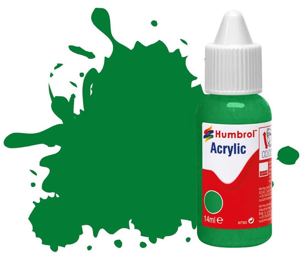 Humbrol  DB0002 2 Emerald Gloss 14ml Acrylic Paint Dropper Bottle