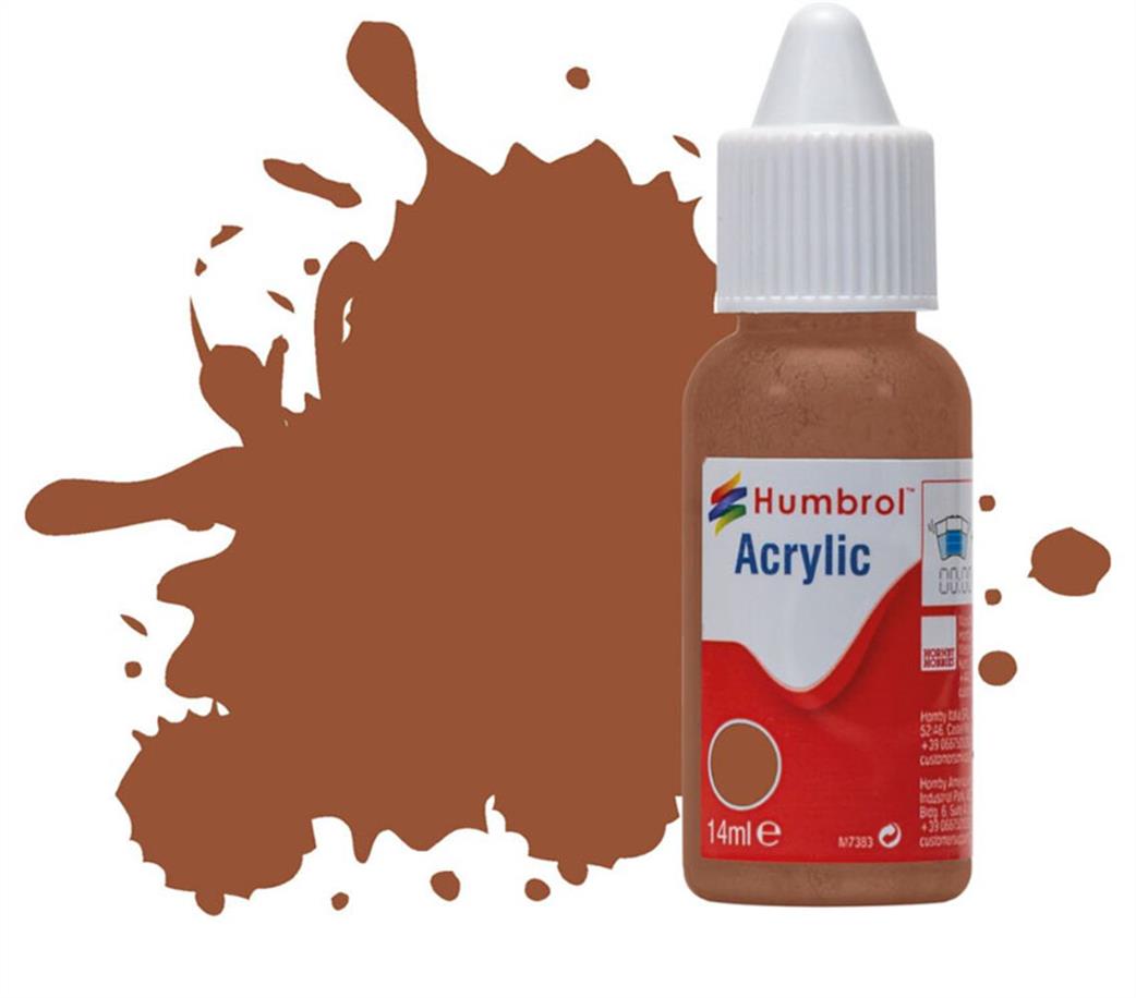 Humbrol  DB0070 70 Brick Red Matt 14ml Dropper Bottle Acrylic Paint