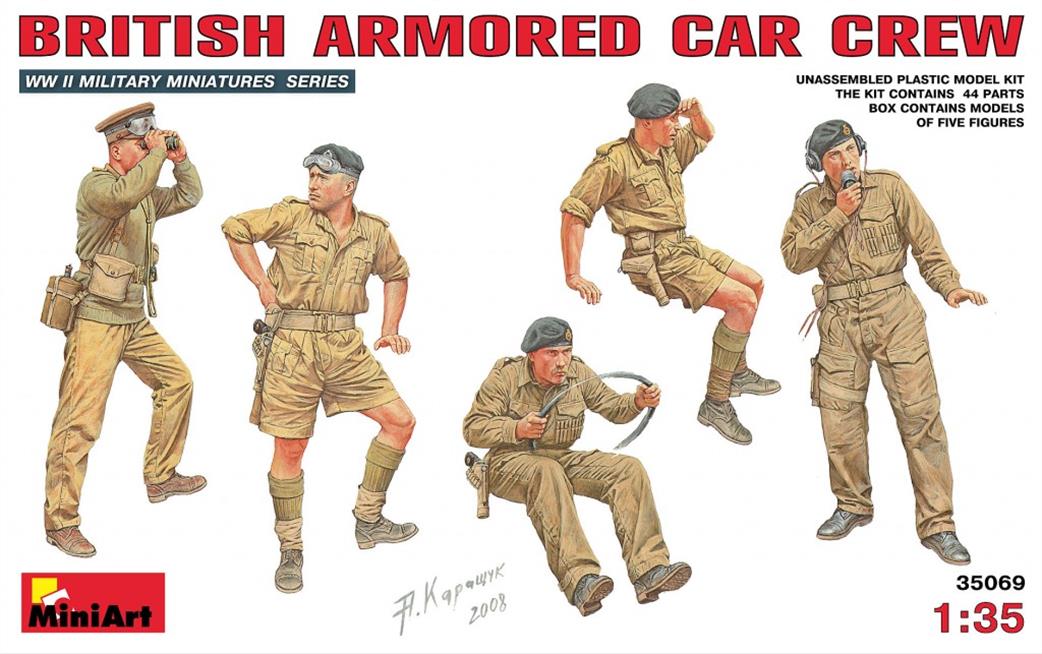 MiniArt 1/35 35387 British Armoured Car Crew Pack of 5 Figure Special Edition