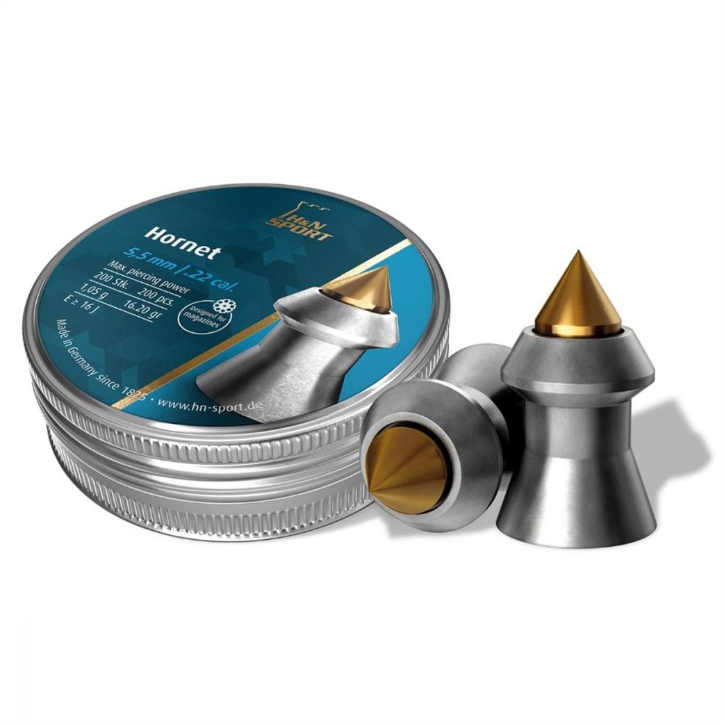 H&N  H40024 Hornet Precision Pointed Pellets .22 High Quality Tin of 200