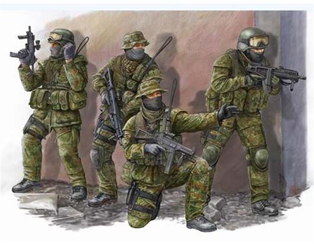 Trumpeter 1/35 00422 Modern German KSK Commandos 4 Piece Figure Set