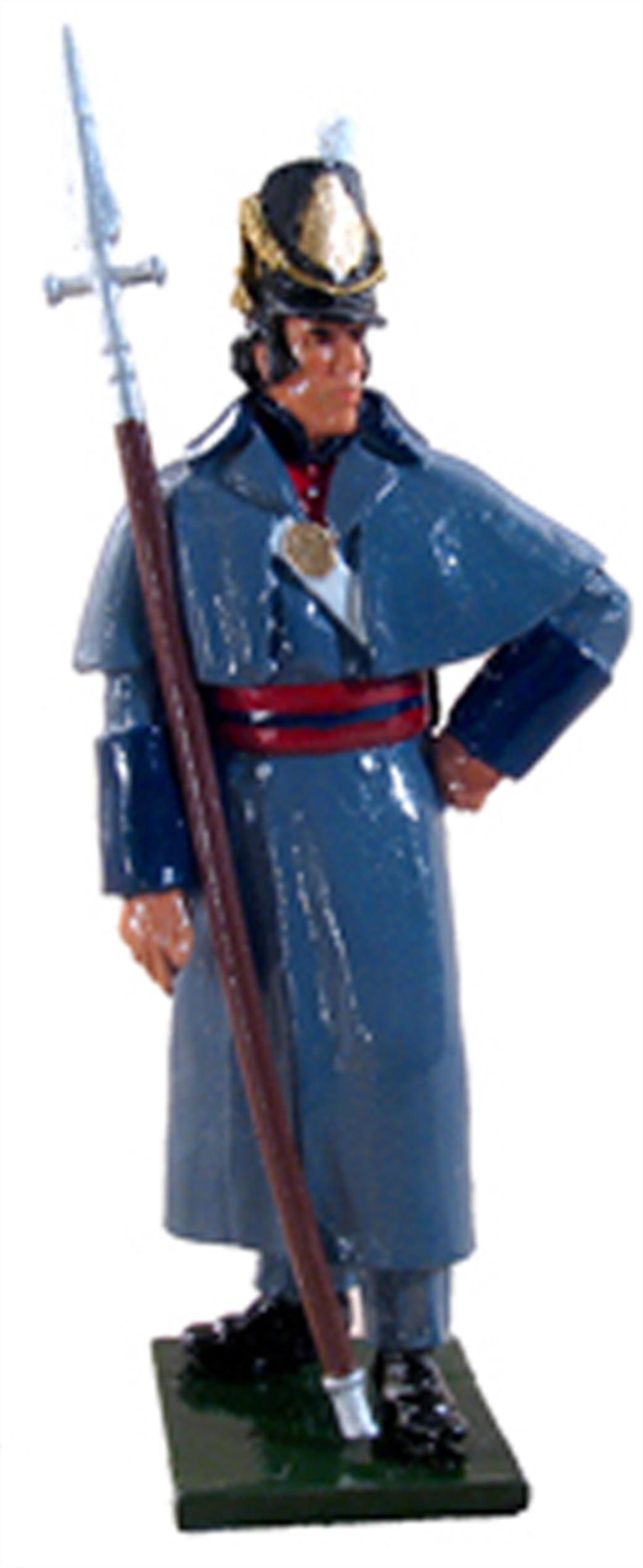 WBritain 1/32 44011 NCO Battalion Company in Overcoat 1815 Figure