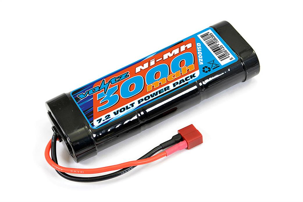 Voltz  VZ0015D 3000mah 7.2v NIMH Battery Pack with Deans Connector