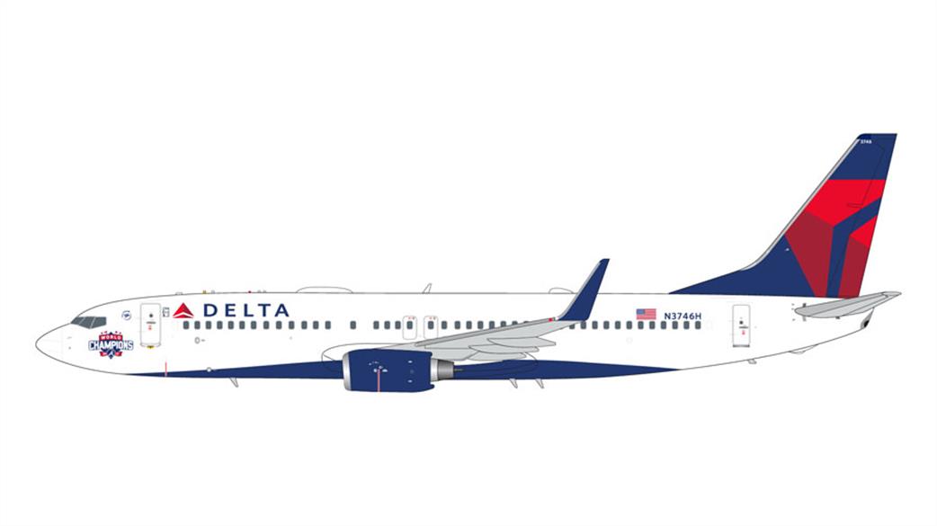 Gemini Jets 1/200 G2DAL1114 Delta Airlines Boeing B737-800 N3746H Diecast Aircraft Model