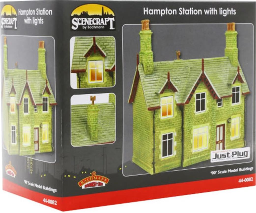 Bachmann OO 44-0083 Hampton Station Booking Office with Lights from Scenecraft Range