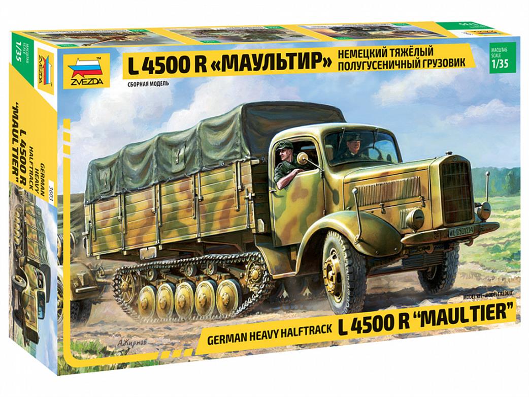 Zvezda 1/35 3603 L4500R-Maultier German Heavy Halftrack Kit