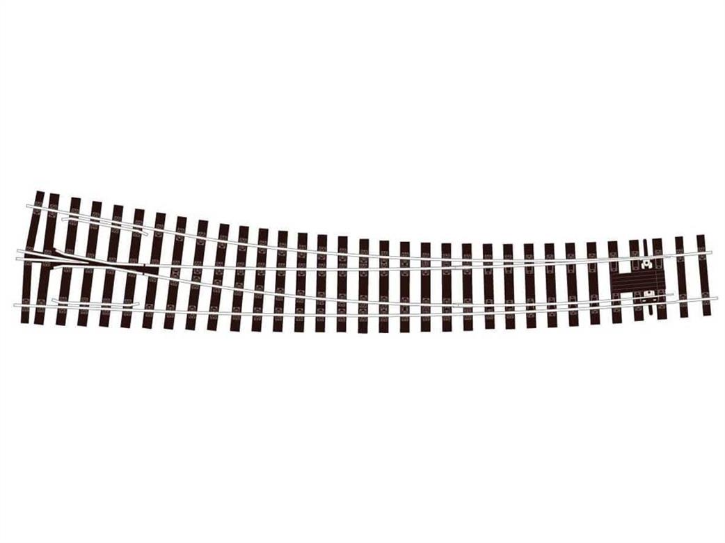 Peco O Gauge SL-E786BH Curved Turnout Right Hand Electrofrog