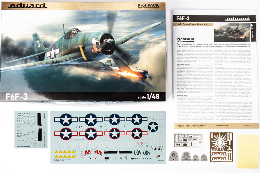 Eduard 1/48 8227 Grumman F-6F-3 Hellcat Profipak Plastic Kit