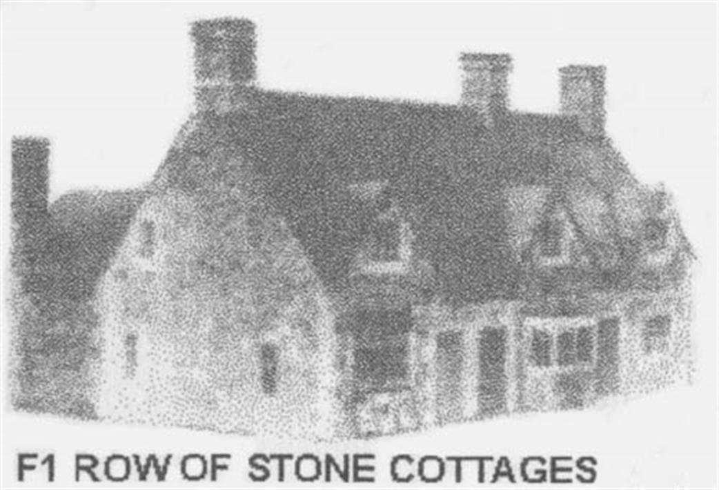 Bilteezi N 2F1 Row of Stone Cottages Printed Card Kit