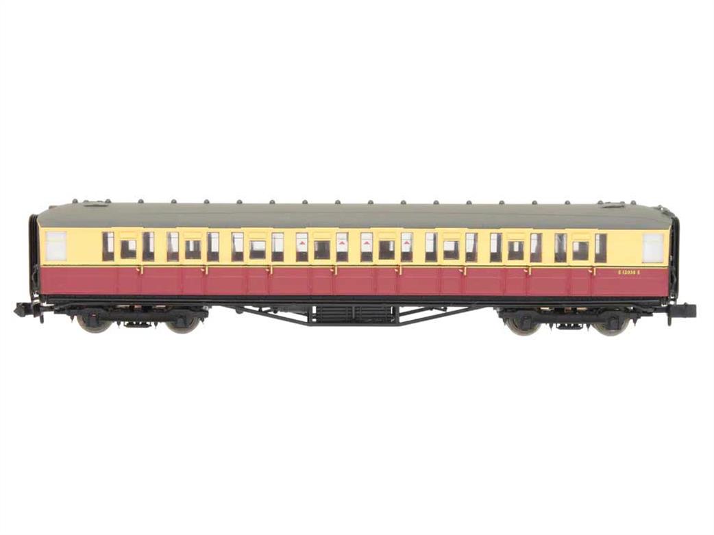 Dapol N 2P-011-056 BR E12038E Gresley Design Second Class Coach Crimson & Cream