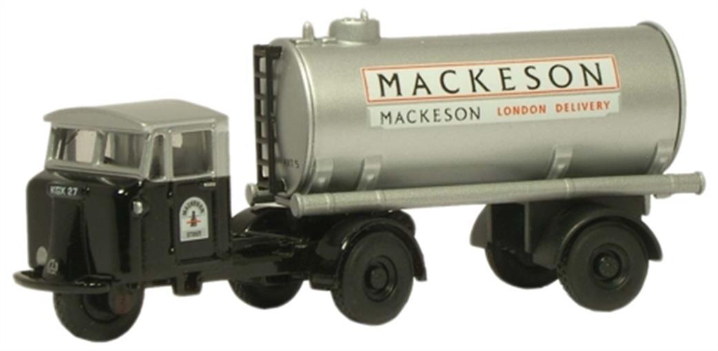 Oxford Diecast 1/76 76MH013 Mechanical Horse Tank Trailer Mackeson