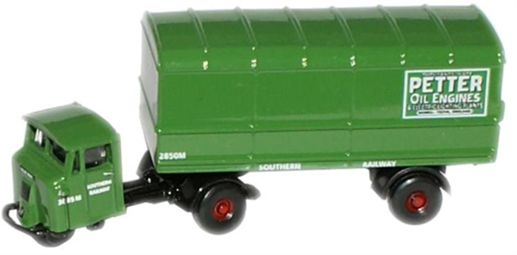 Oxford Diecast 1/148 NMH008 Mechanical Horse Van Trailer Southern Railways