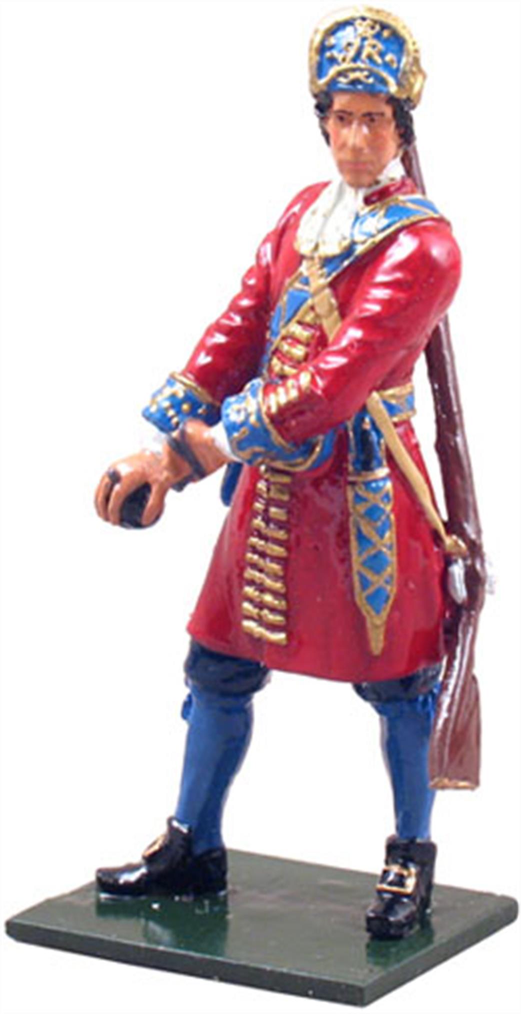 WBritain 1/32 44030 Grenadier Officer 1st Foot Guards 1685 - 1 Piece In Window Box