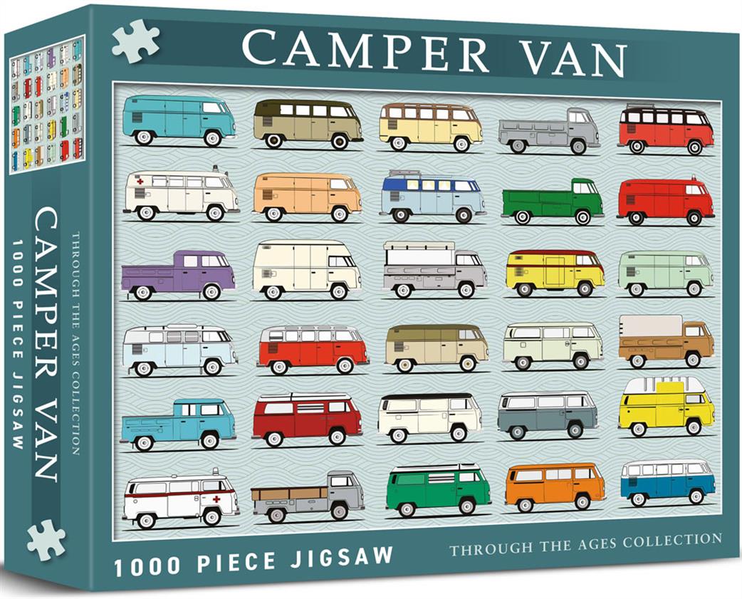 Coach House Partners  CHP0122 Camper Van Through The Ages 1000 Piece Jigsaw Puzzle