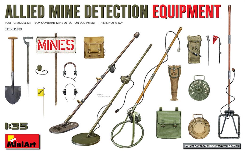 MiniArt 1/35 35390 Allied Mine Detection Equipment To Assemble And Paint