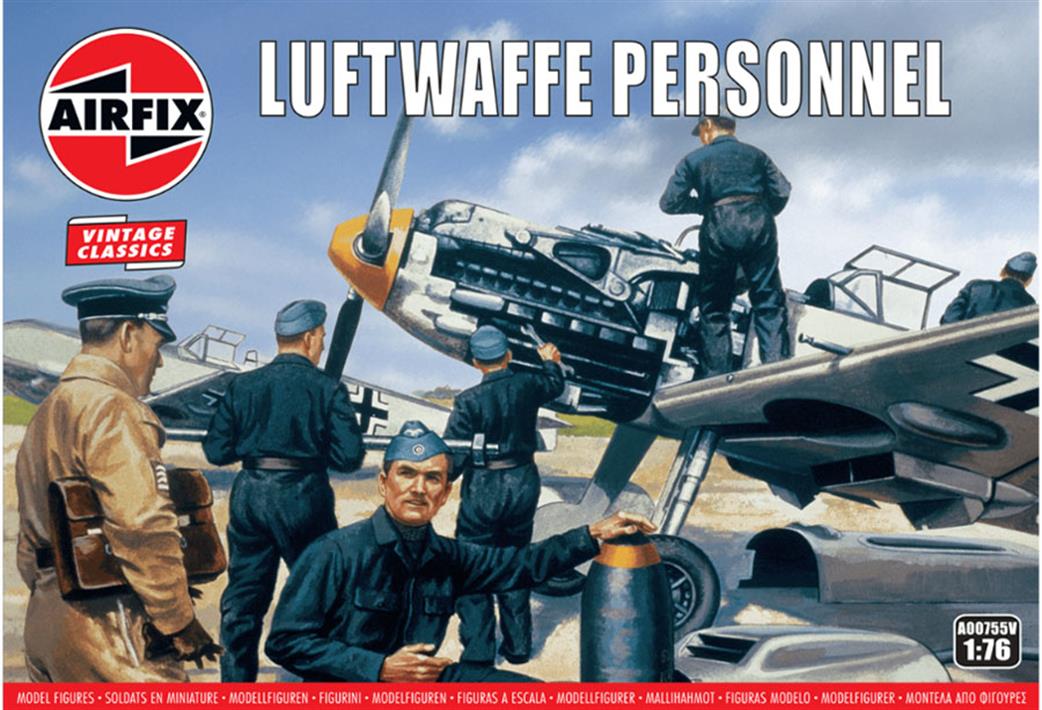 Airfix 1/76 A00755V Luftwaffe Personnel Vintage Classic Figure Set