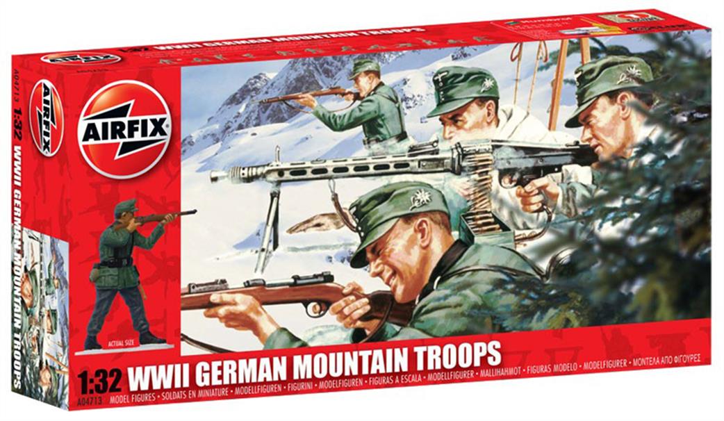 Airfix 1/32 A04713V German WW2 Mountain Troops Plastic Figure Set